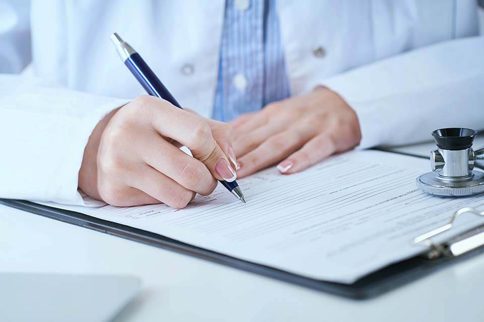 Person signing a document