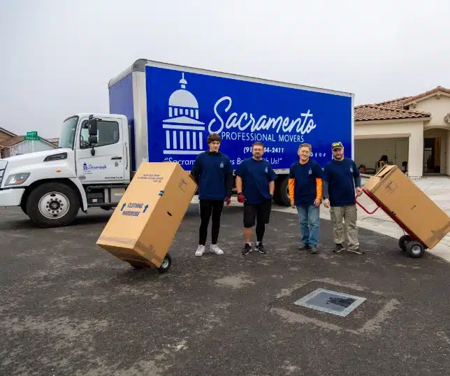 sacramento movers in front of truck